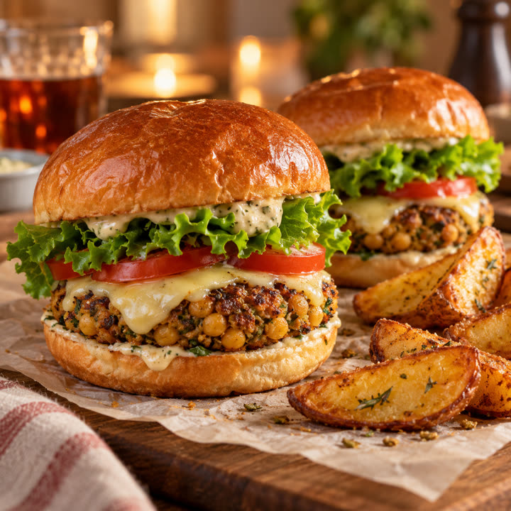 Burger di legumi nel panino